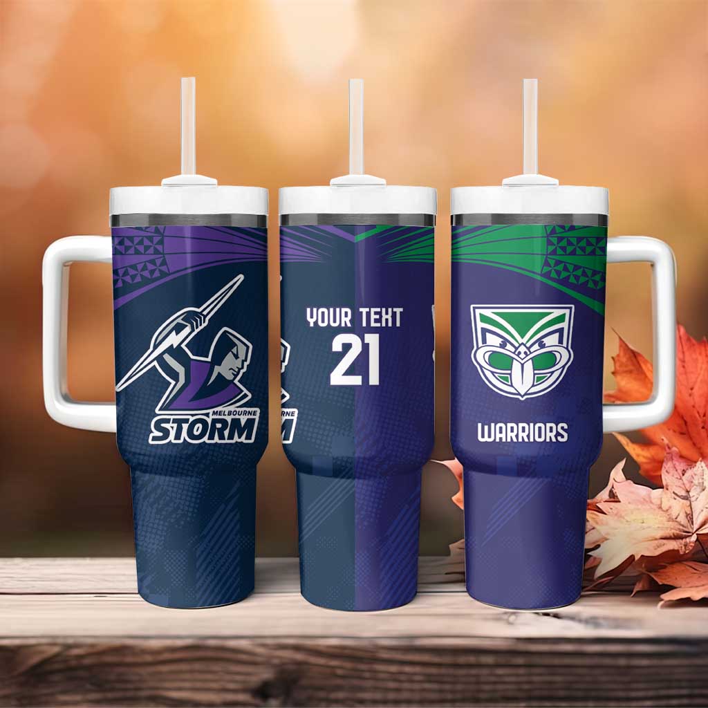 Custom Warriors-Storm Tumbler With Handle Together Sporty Style