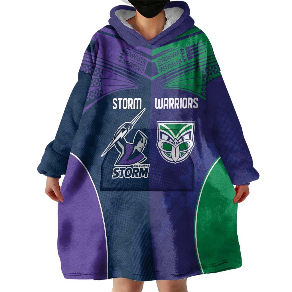 Custom Warriors-Storm Wearable Blanket Hoodie Together Sporty Style