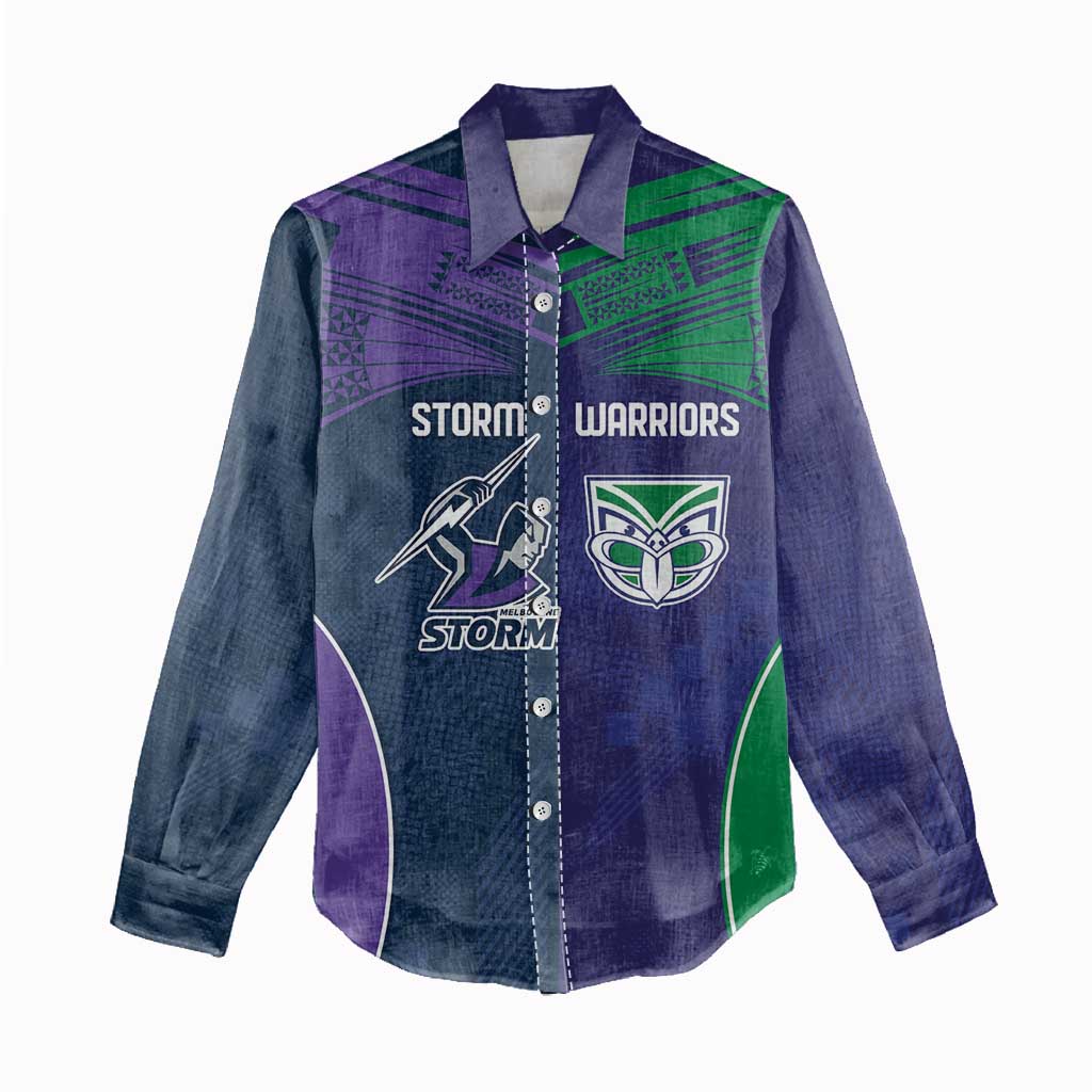 Custom Warriors-Storm Women Casual Shirt Together Sporty Style