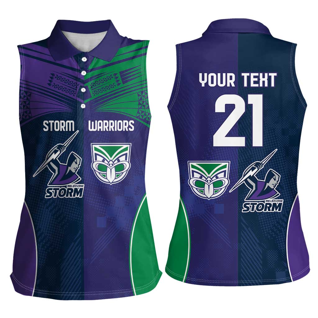 Custom Warriors-Storm Women Sleeveless Polo Shirt Together Sporty Style