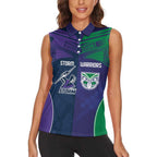 Custom Warriors-Storm Women Sleeveless Polo Shirt Together Sporty Style