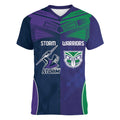 Custom Warriors-Storm Women V-Neck T-Shirt Together Sporty Style