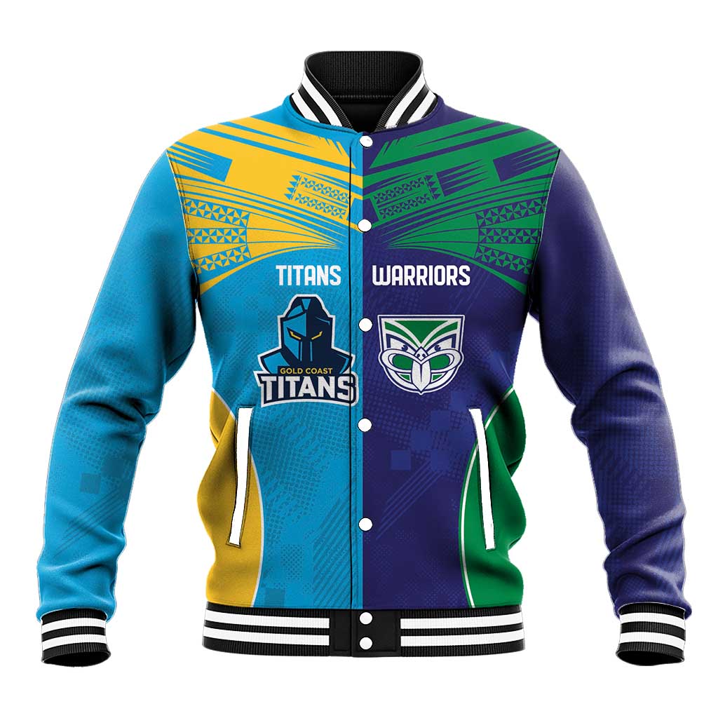 Custom Warriors-Titans Baseball Jacket Together Sporty Style