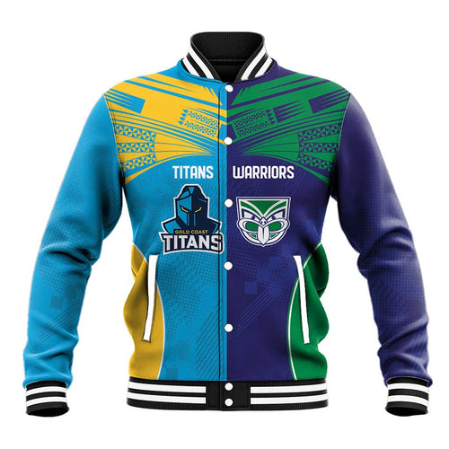 Custom Warriors-Titans Baseball Jacket Together Sporty Style