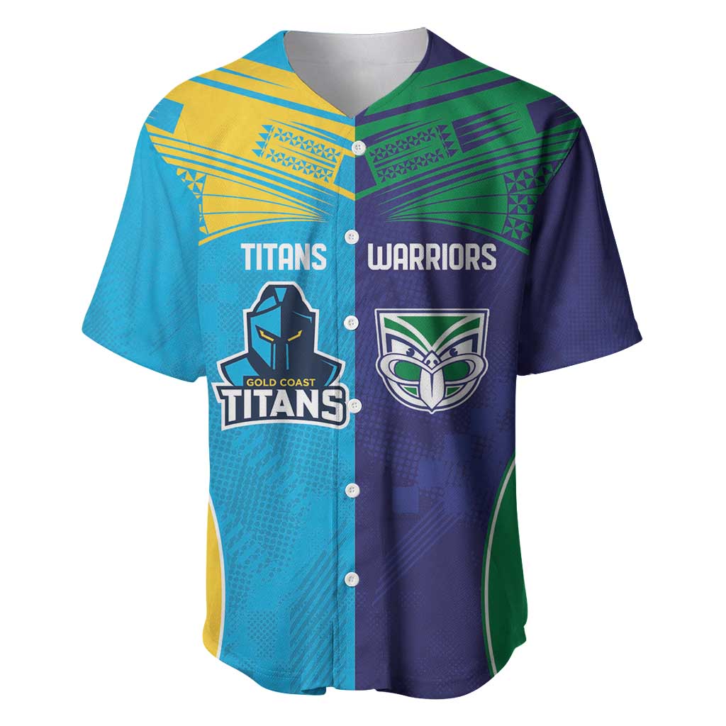 Custom Warriors-Titans Baseball Jersey Together Sporty Style
