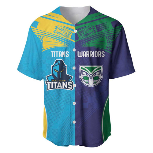 Custom Warriors-Titans Baseball Jersey Together Sporty Style