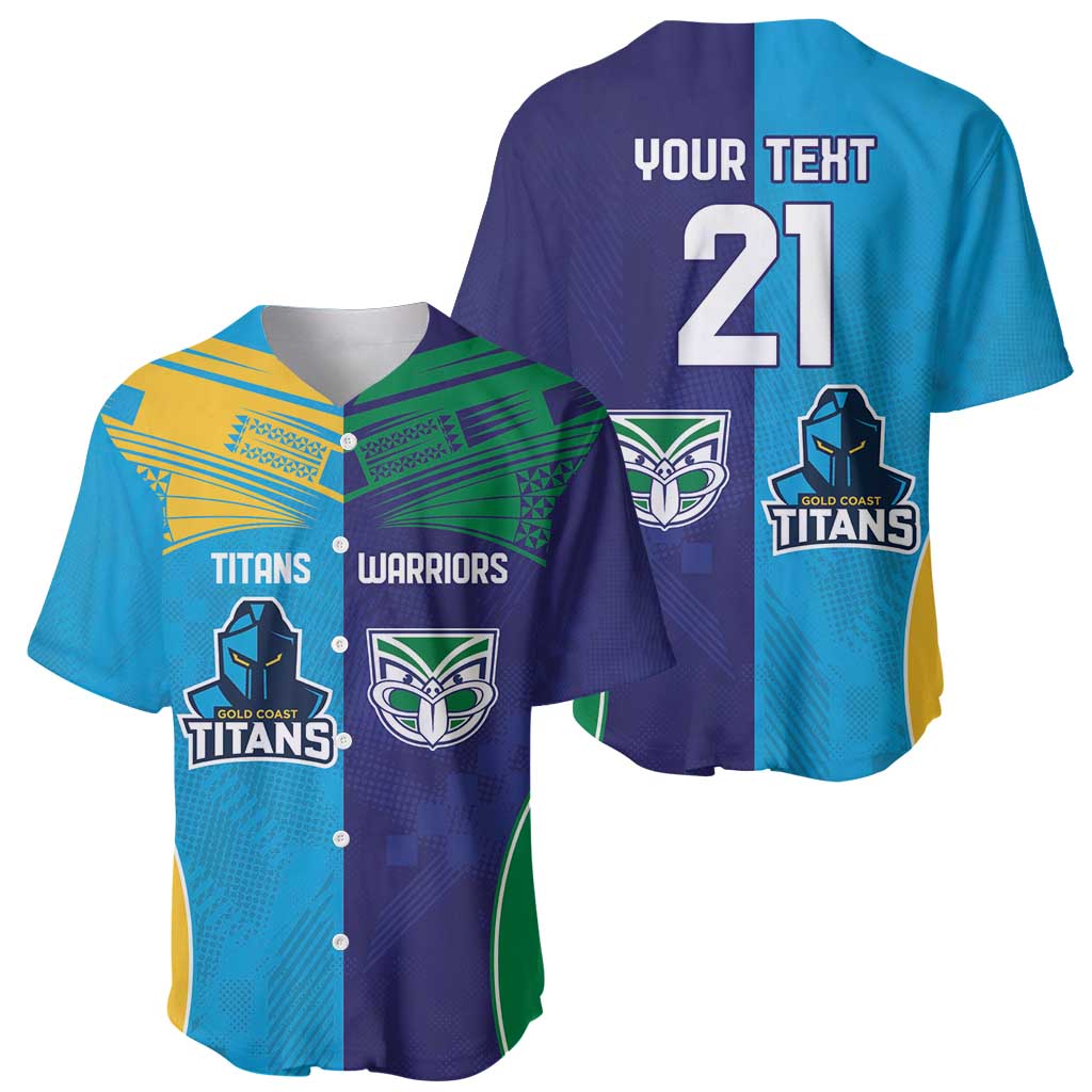 Custom Warriors-Titans Baseball Jersey Together Sporty Style