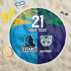 Custom Warriors-Titans Beach Blanket Together Sporty Style