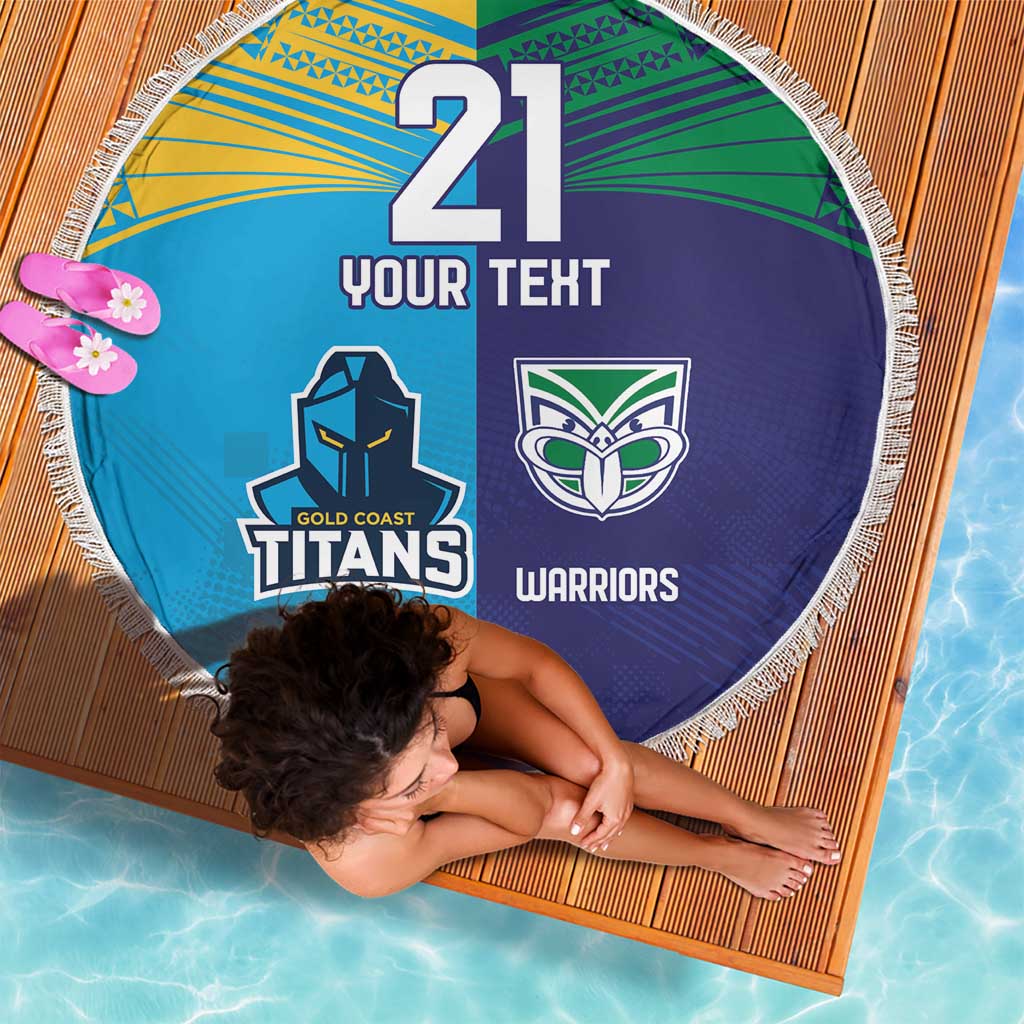 Custom Warriors-Titans Beach Blanket Together Sporty Style