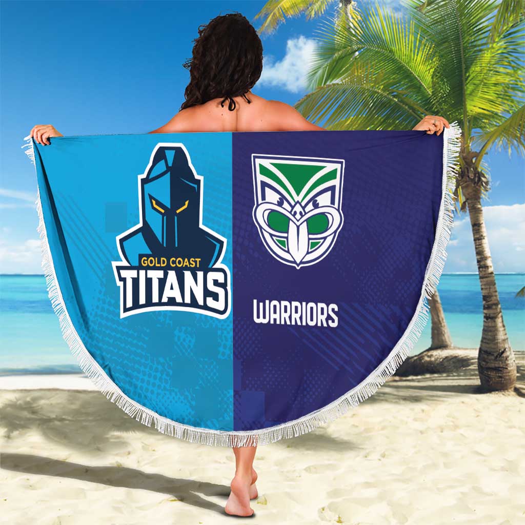 Custom Warriors-Titans Beach Blanket Together Sporty Style