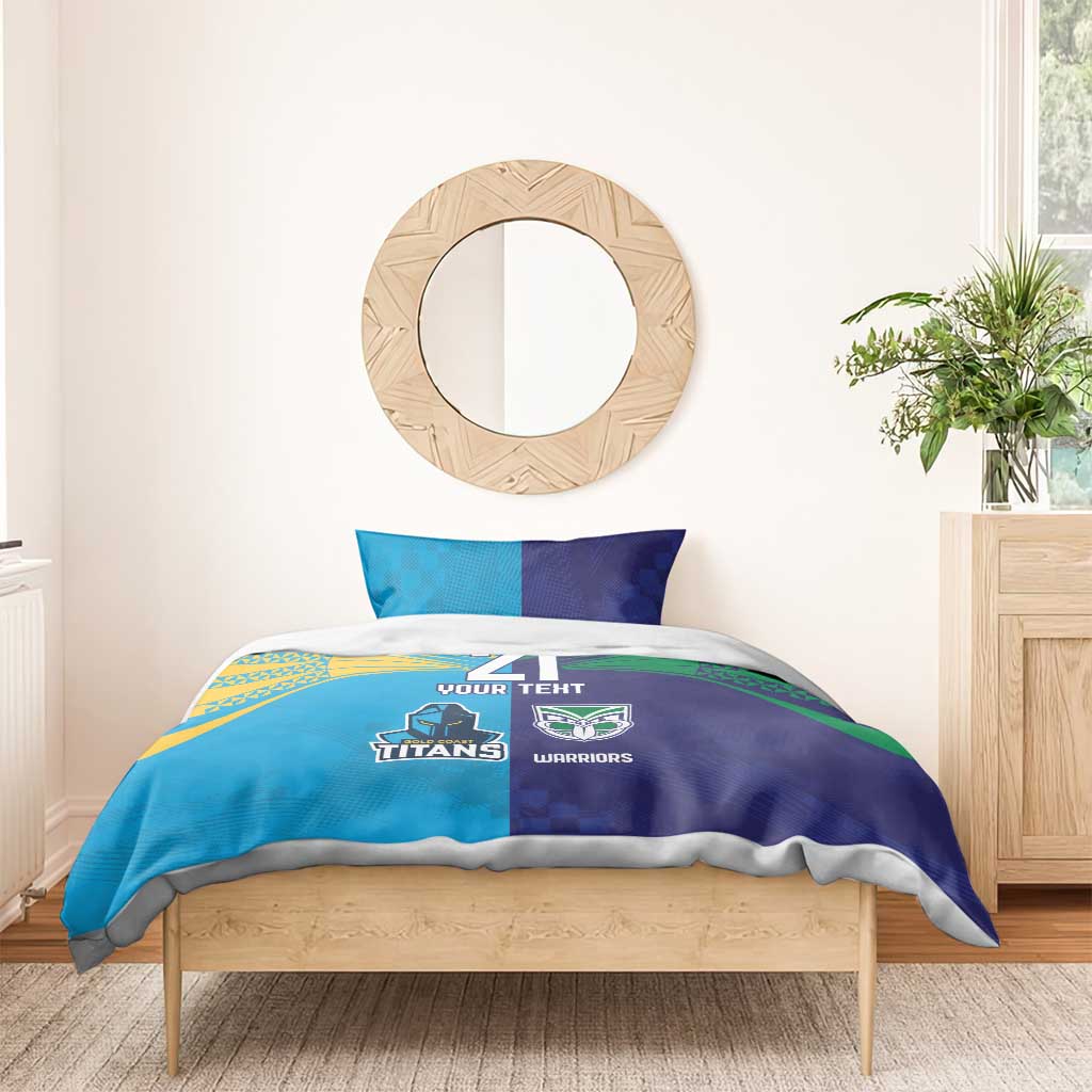 Custom Warriors-Titans Bedding Set Together Sporty Style