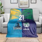 Custom Warriors-Titans Blanket Together Sporty Style