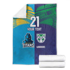 Custom Warriors-Titans Blanket Together Sporty Style