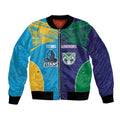 Custom Warriors-Titans Bomber Jacket Together Sporty Style