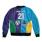 Custom Warriors-Titans Bomber Jacket Together Sporty Style