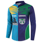 Custom Warriors-Titans Button Sweatshirt Together Sporty Style