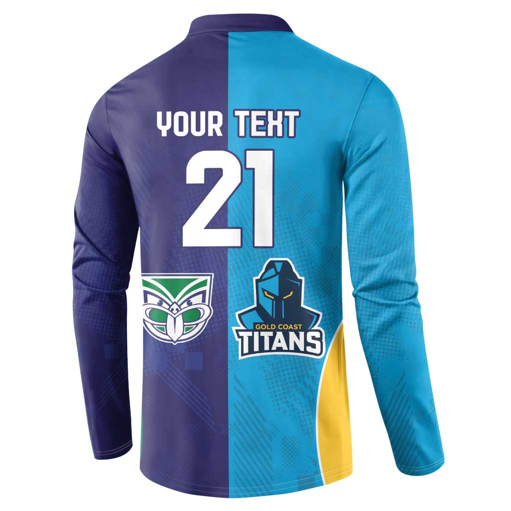 Custom Warriors-Titans Button Sweatshirt Together Sporty Style