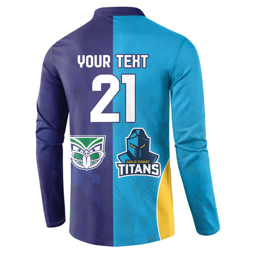 Custom Warriors-Titans Button Sweatshirt Together Sporty Style