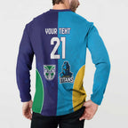 Custom Warriors-Titans Button Sweatshirt Together Sporty Style