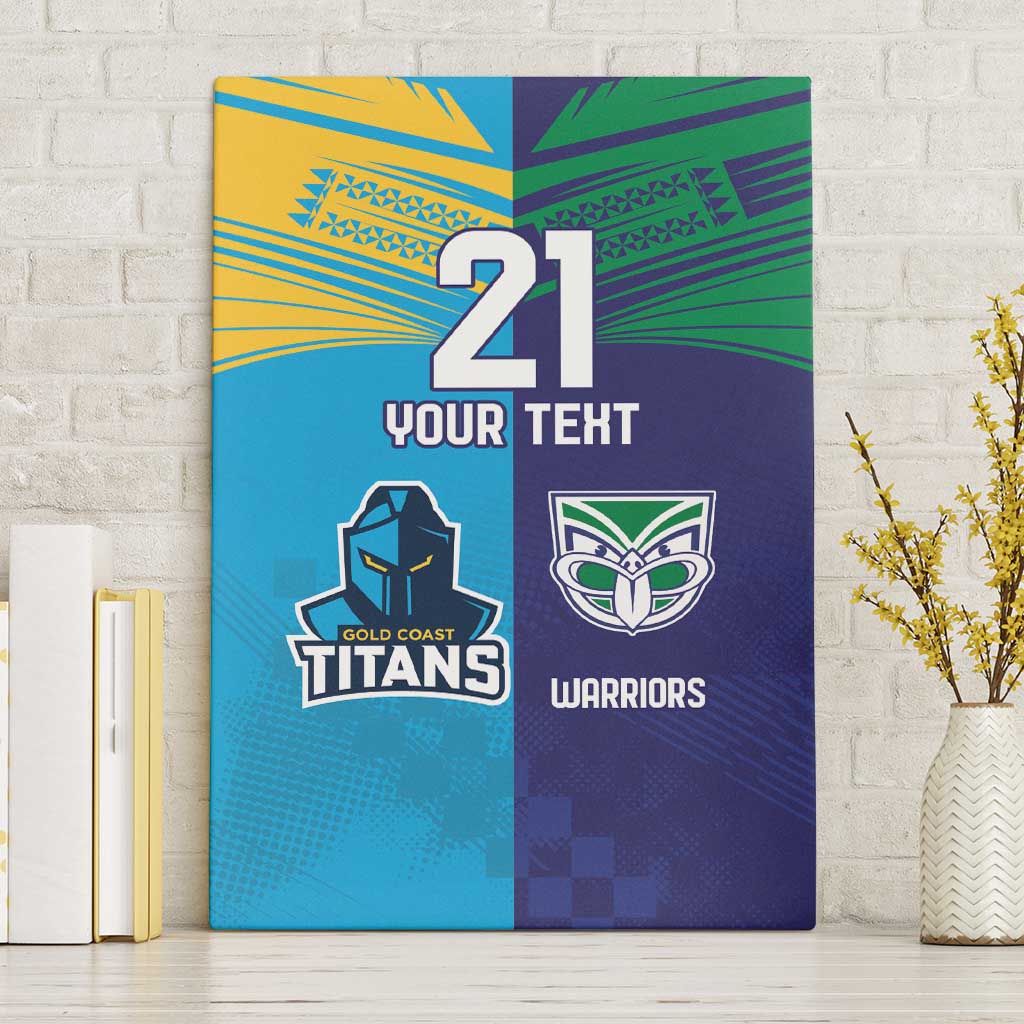 Custom Warriors-Titans Canvas Wall Art Together Sporty Style
