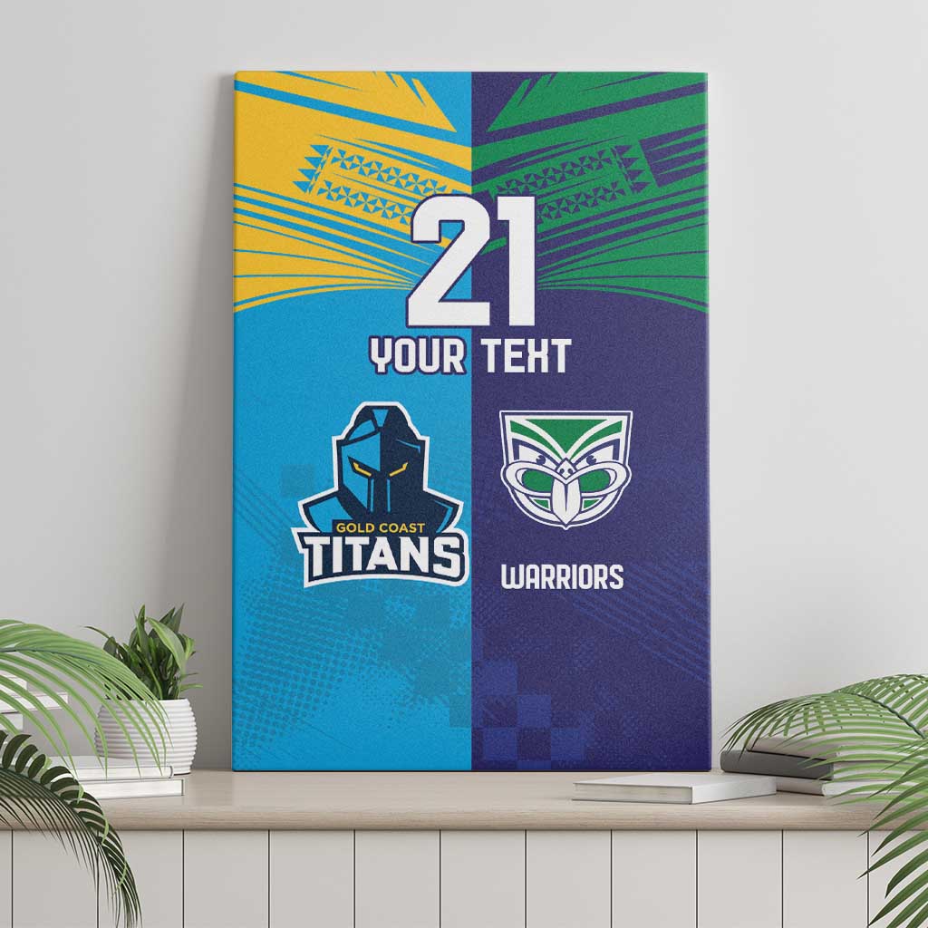 Custom Warriors-Titans Canvas Wall Art Together Sporty Style