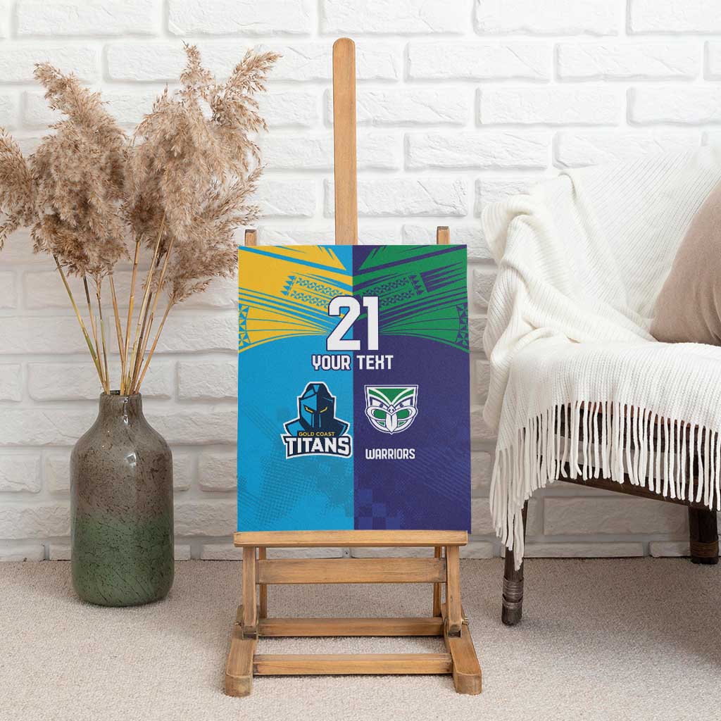 Custom Warriors-Titans Canvas Wall Art Together Sporty Style