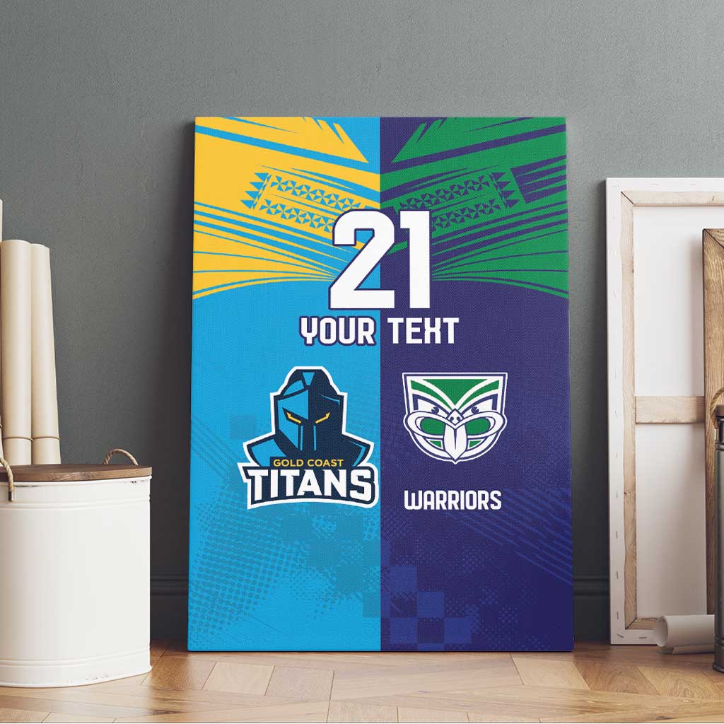 Custom Warriors-Titans Canvas Wall Art Together Sporty Style