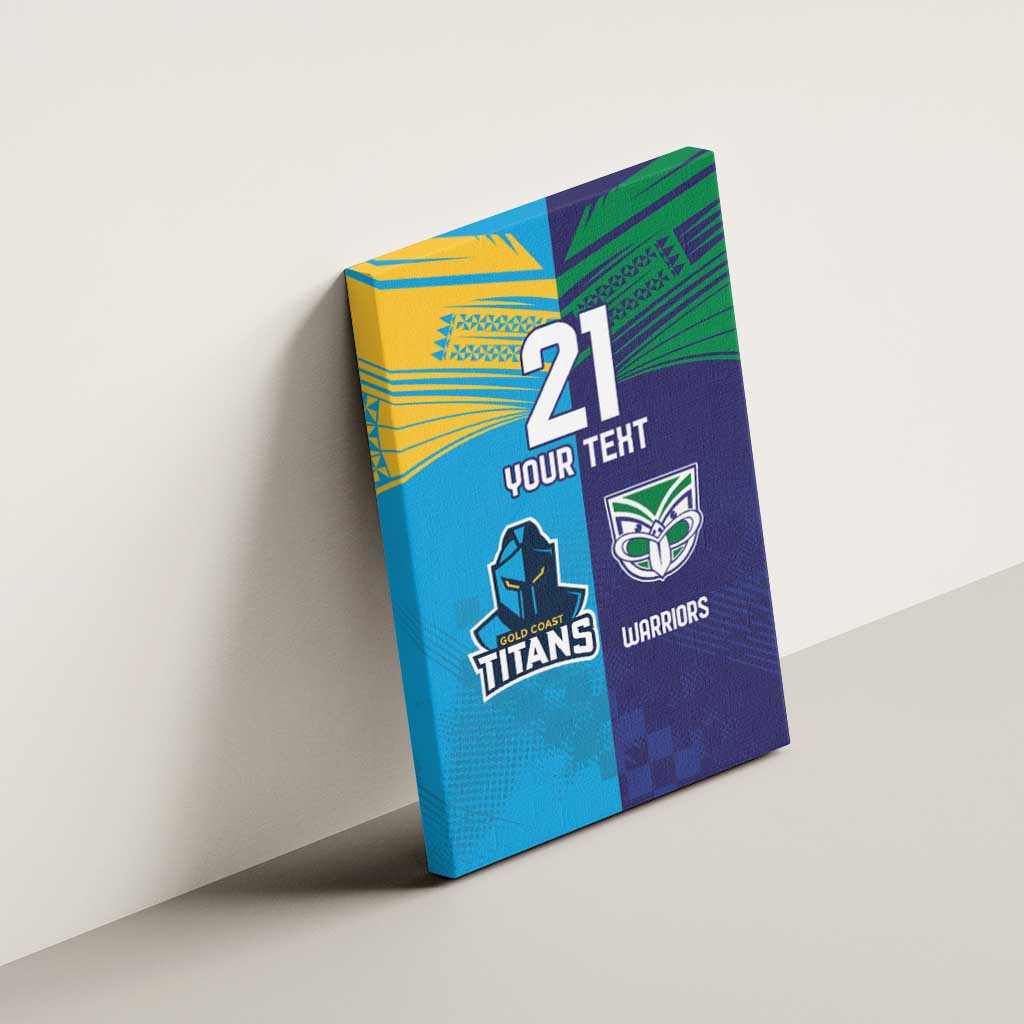 Custom Warriors-Titans Canvas Wall Art Together Sporty Style