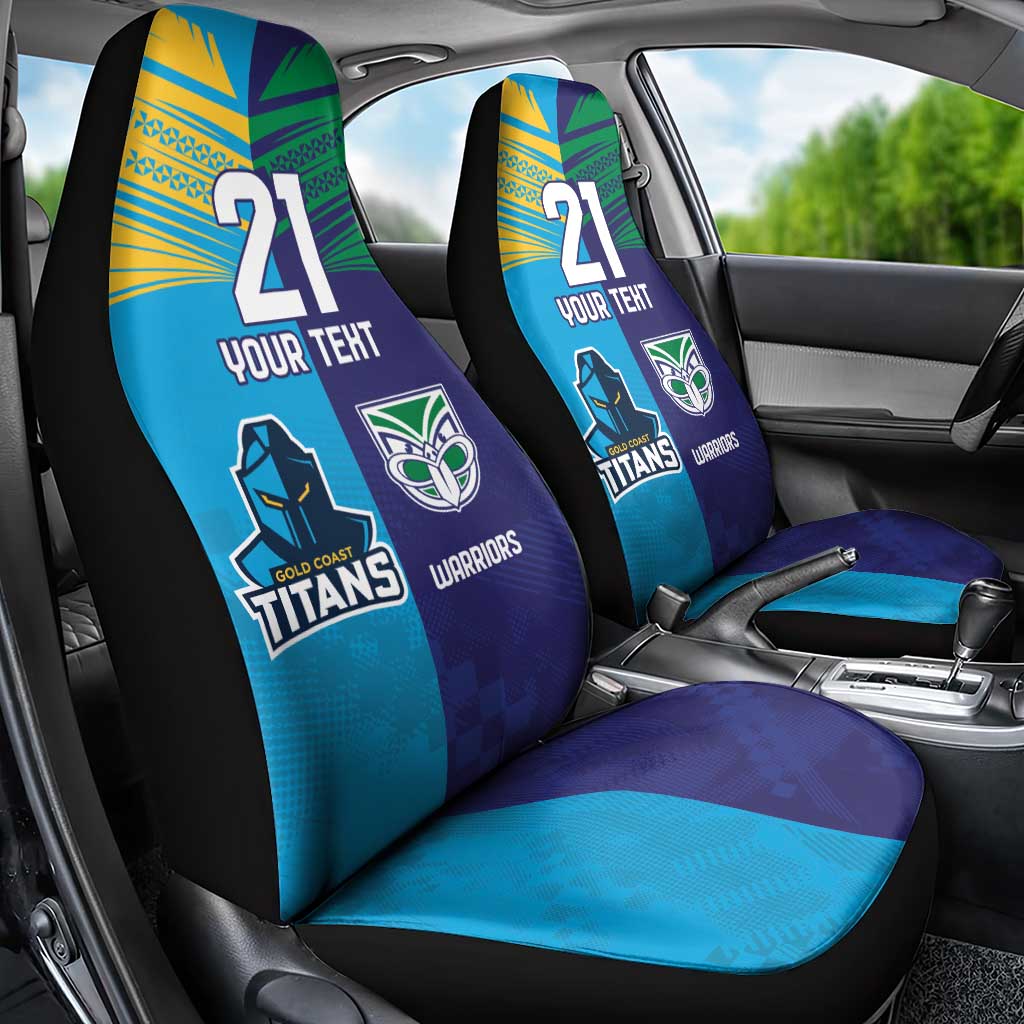 Custom Warriors-Titans Car Seat Cover Together Sporty Style