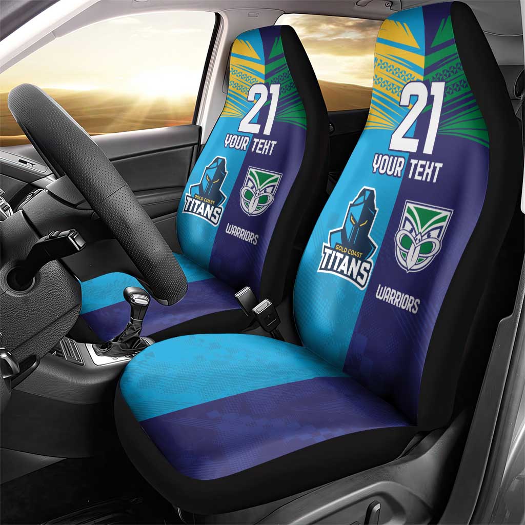 Custom Warriors-Titans Car Seat Cover Together Sporty Style
