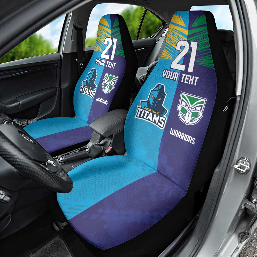 Custom Warriors-Titans Car Seat Cover Together Sporty Style