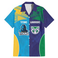 Custom Warriors-Titans Family Matching Mermaid Dress and Hawaiian Shirt Together Sporty Style