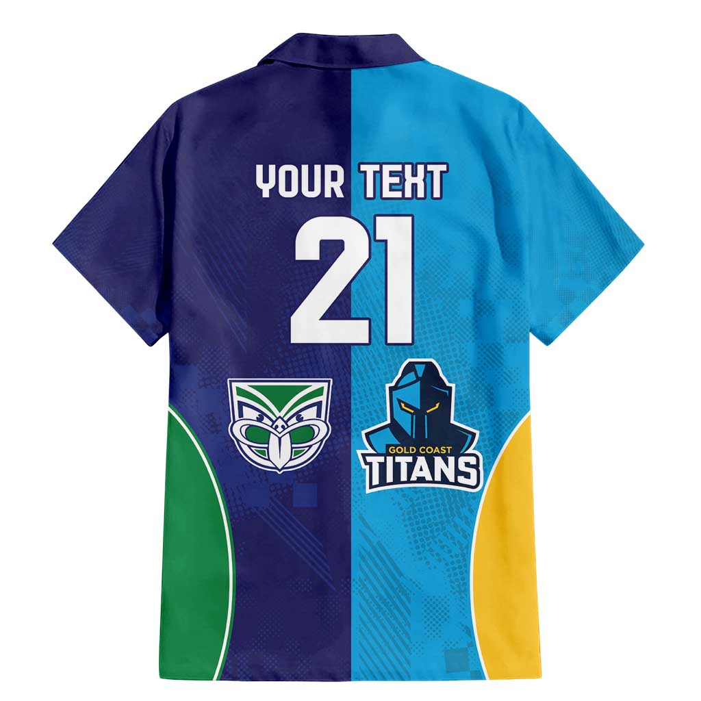 Custom Warriors-Titans Family Matching Mermaid Dress and Hawaiian Shirt Together Sporty Style