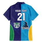 Custom Warriors-Titans Family Matching Mermaid Dress and Hawaiian Shirt Together Sporty Style