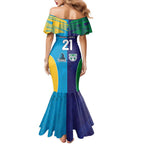 Custom Warriors-Titans Family Matching Mermaid Dress and Hawaiian Shirt Together Sporty Style