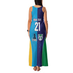 Custom Warriors-Titans Family Matching Tank Maxi Dress and Hawaiian Shirt Together Sporty Style