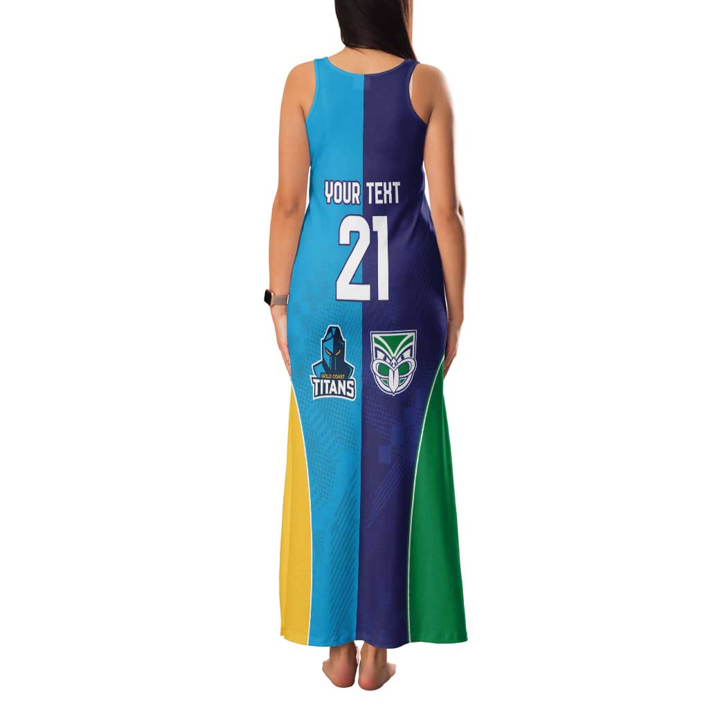 Custom Warriors-Titans Family Matching Tank Maxi Dress and Hawaiian Shirt Together Sporty Style