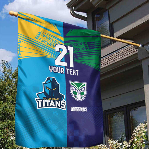 Custom Warriors-Titans Garden Flag Together Sporty Style