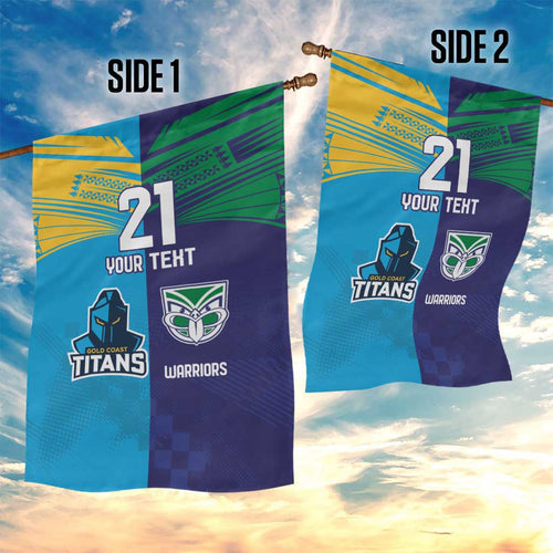 Custom Warriors-Titans Garden Flag Together Sporty Style