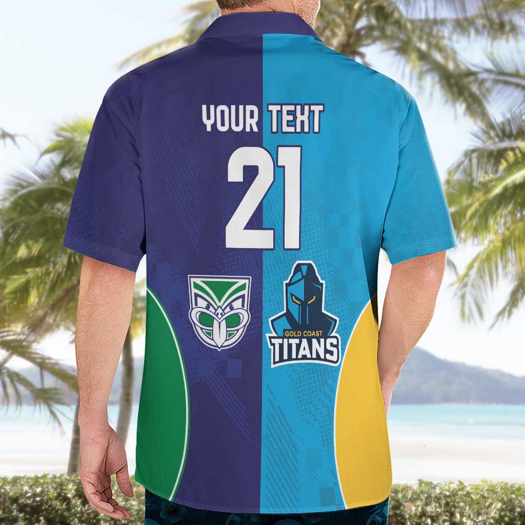 Custom Warriors-Titans Hawaiian Shirt Together Sporty Style