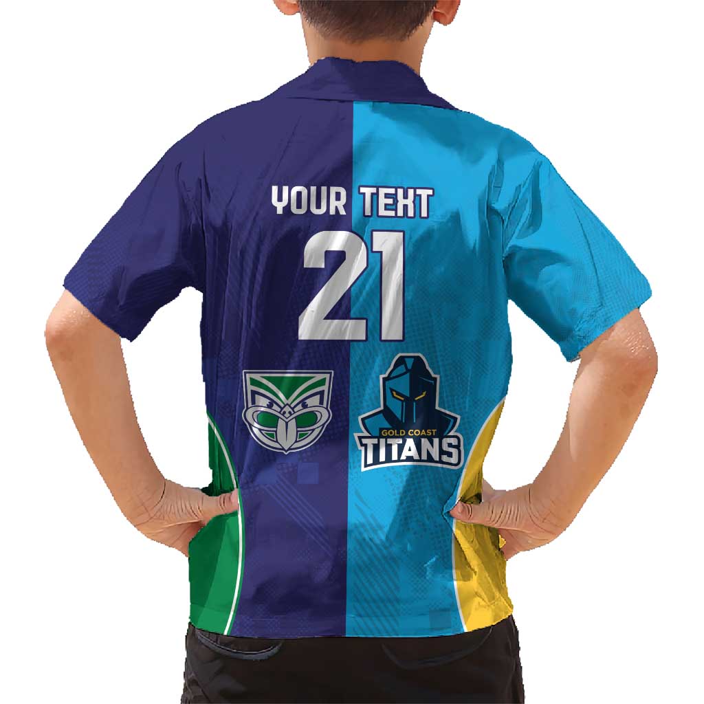 Custom Warriors-Titans Hawaiian Shirt Together Sporty Style