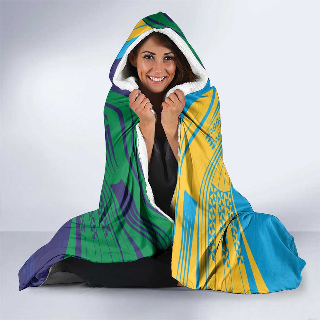 Custom Warriors-Titans Hooded Blanket Together Sporty Style