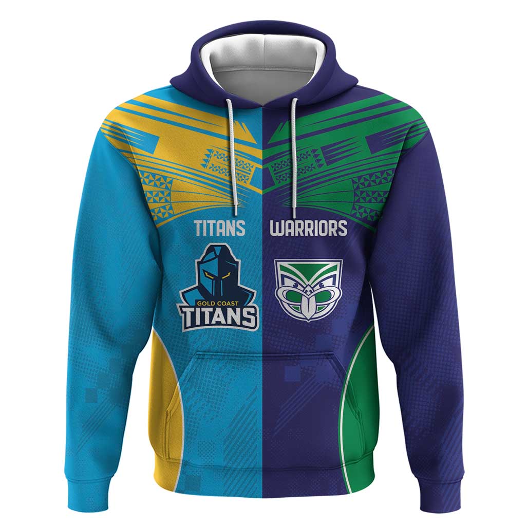 Custom Warriors-Titans Hoodie Together Sporty Style