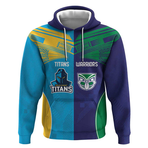 Custom Warriors-Titans Hoodie Together Sporty Style