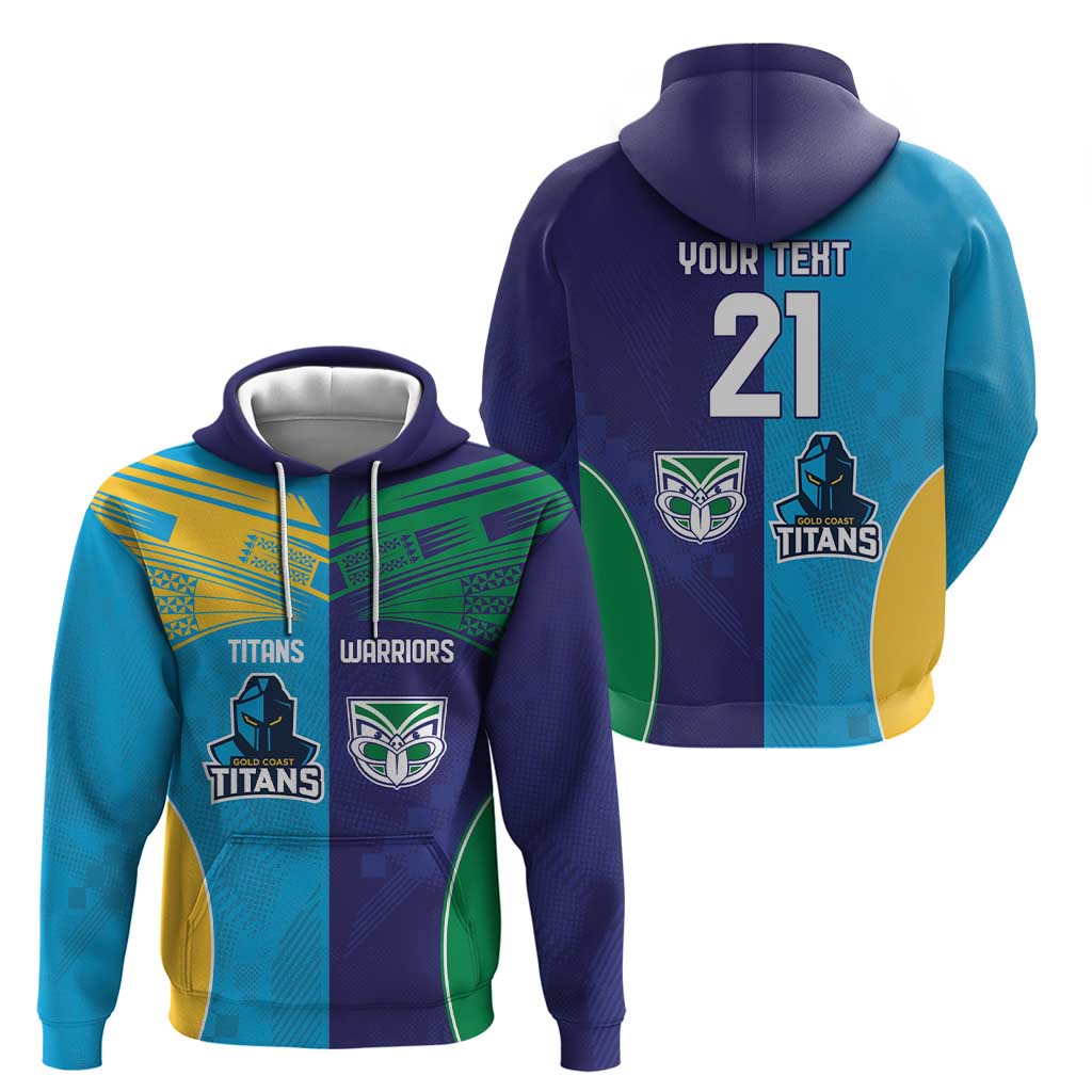 Custom Warriors-Titans Hoodie Together Sporty Style
