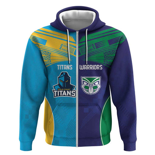 Custom Warriors-Titans Hoodie Together Sporty Style