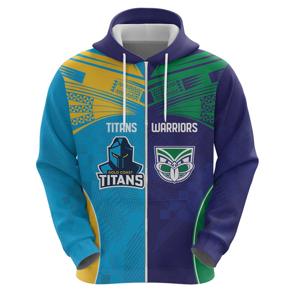 Custom Warriors-Titans Hoodie Together Sporty Style
