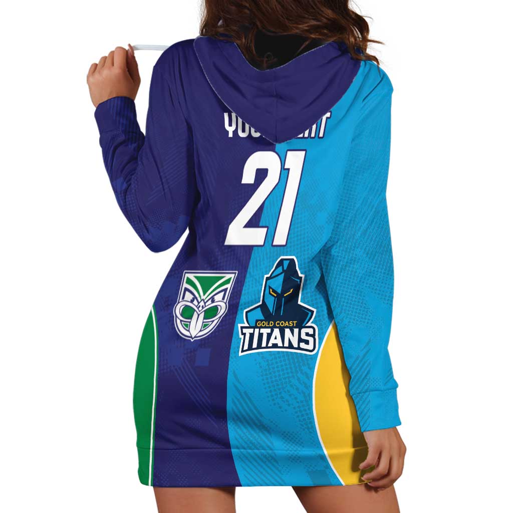 Custom Warriors-Titans Hoodie Dress Together Sporty Style