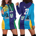 Custom Warriors-Titans Hoodie Dress Together Sporty Style