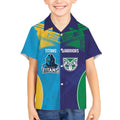 Custom Warriors-Titans Kid Hawaiian Shirt Together Sporty Style